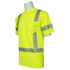 Erb Safety 9206SEG Birdseye Mesh, Class 3, Seg. Reflective Tape, Hi-Viz Lime, XL 62302